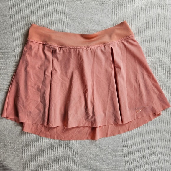 Nike Pants - Nike Dri Fit Tennis Skirt Shorts Skort Peach Pink Pleated Athletic Womens L